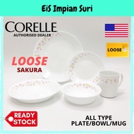 ✰Corelle Loose Sakura (DinnerLuncheonBreadServing PlateNoodleSoup Bowl Mug) Pinggan Mangkuk Corelle◈
