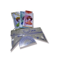 Ruler set, ruler set, fancy ruler, triangular school supplies set