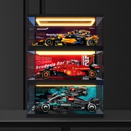 High-definition Display Case with Halo Light, Dust Cover for LEGO Speed Champions 77242 77244 77251