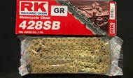 โซ่ RK 428 SB Japan ของแท้ รุ่นไม่มี o-ring สีดำ ทอง ราคาพิเศษ!!!