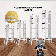 SUPERACK Ladder Aluminium Foldable Multipurpose Heavy Duty Anti Slip Tangga Lipat