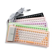 gaming keyboard keyboard wireless 85 Silicone Two-color Soft Keyboard for Laptop Desktop Computer Po