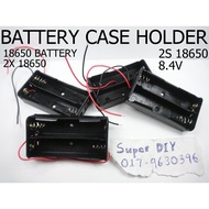 18650 2 slot Battery case spring holder with wire double cell two slot 18650 7.4V 8.4V lithium ion 2s 3s 4s DIY box