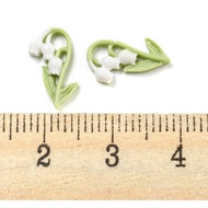 LiQunSweet 1000 Pcs Luminous Resin Decoden Flatback Flower Charms Cabochons Nohole Lily of The Valle