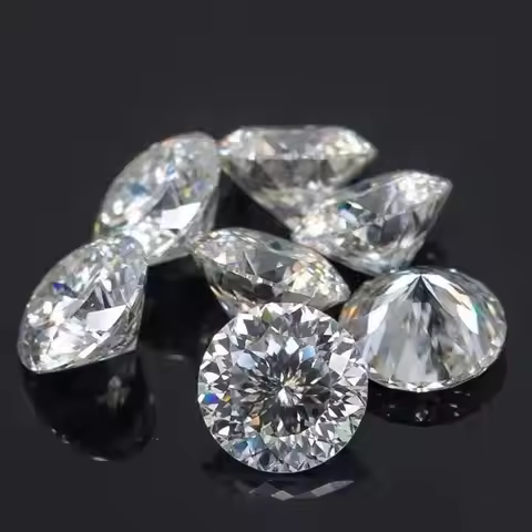 Moissanite Stone Round Cut D Color VVS1 0.1ct-5ct DIY Necklace Earrings Main Materials Pass Dia Test