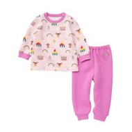 (1套2件)日系兒童秋冬款空氣棉家居服套裝睡衣/長袖上衣/長睡褲 - KL365A