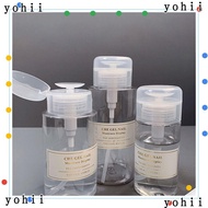 YOHII 200/300ml Nail Art Bottle Plastic Press Pumping Bottle Cleaner Polish Remover Bottle