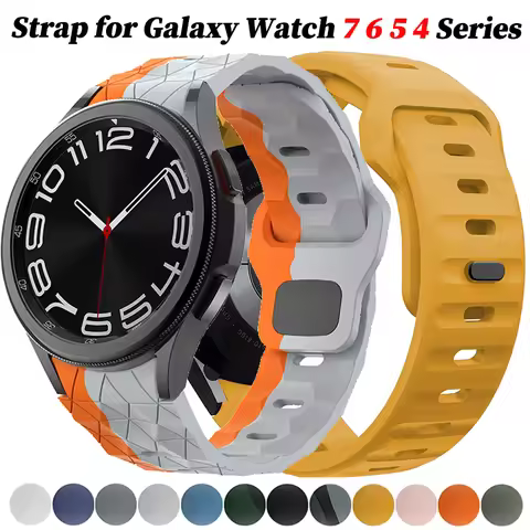 Silicone Strap for Samsung Galaxy Watch 6Classic 47mm 43mm 4Classic 42mm 46mm Bracelet for Galaxy Wa