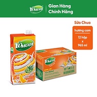 Thùng 12 Hộp Sữa Chua Lên Men Tự Nhiên Yomost Vị Cam (965ml/Hộp)