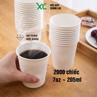 Carton of 2000 Office Paper Cups 7oz disposable white paper cups 210ml