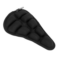 SPR-Bike Inflatable Seat Cover Portable Shock Absorption Breathable Foldable Bicycle Seat Cushion With Inflation Pump Black