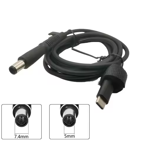 65W PD Type C Male Input to DC 7.4*5.0mm Power Charging Adapter for HP Elitebook 8460p 8470p 8440p 8