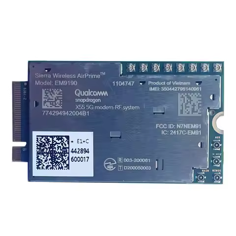 Sierra EM9190 X55 5G NR Sub-6 Ghz mmWave Global LTE Cat20 Module Galileo Glonass GPS BD L1 L5 AT&T N