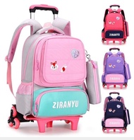 Kids School Wheeled Backpack Bags School Bag With Trolley For Girls Children School Wheeled Trolley Backpack On Wheels