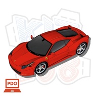 Ferrari 458 Car Paper Model