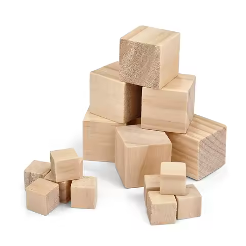 50pcs/20pcs 1-2cm Unfinished Wooden Cubes Wooden Square Blocks Ornaments For Crafts Alphabet Blocks 