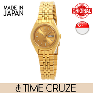 [Time Cruze] Seiko 5 SYMF62J1 Japan Made Automatic Gold Tone Checkered Dial Women Watch SYMF62J SYMF62