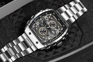 JAM TANGAN PRIA EVANS JAYDEN TERBARU 9554-2 STAINLESS STEEL CHRONO AKTIF