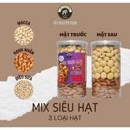 MIX SUPER NUTS 3 TYPES OF NUTS (Whole CASHEWS, Macadamia Nuts, Almonds)