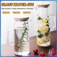Yaki Heat Resistant Kettle Jug Glass Water Jar Hot and Cold Juice Coffee Tea 1500ml