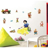 Hurry Up and Buy] Patterned Wall Sticker Set WhiteSnow and 7 Dwarfs