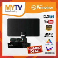 MYTV Original MYTV Dekoder + Antenna Set Decoder Box MBOX DVBT2 HD DTTV Set Top Box Combo Kombo Box 