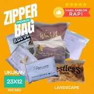 Screen Printing Plastic Zipperbag 23x12 Free Design