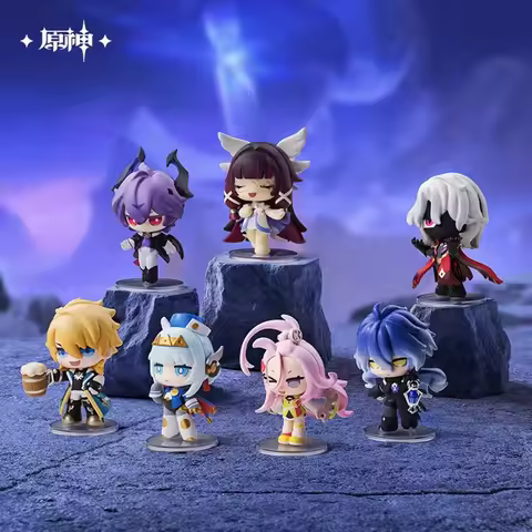 [Genuine] Genshin Impact Carnival Gathering Q-Version Cartoon Dolls Rerir Ineffa Columbina Durin Cos