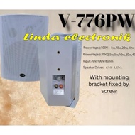 speaker pasif vpk V776P 6inch 1psg 2 pcs 8ohm dan 70v-100v putih