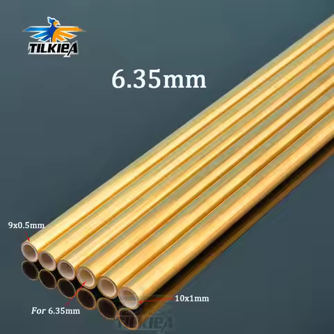 L300/400/500mm OD 9mm/10mm Metal Round Tube Brass Tube Plastic Pipe for 6.35mm 1/4'' Flex Cable Flex