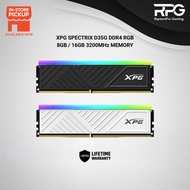ADATA XPG SPECTRIX D35G RGB DDR4 3200MHz U-DIMM 8GB / 16GB BLACK