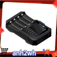 18650 Li-Ion Battery Charger Battery Tester 4-Slot Smart Fast Charging Capacity Tester Supports Blue