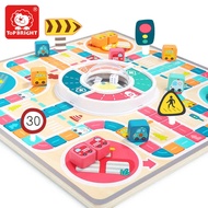 Tebaoer Children's Educational Board Game Double-Sided Game Multi-Function Chessboard Car Traffic Fl