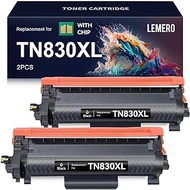 LEMERO TN830XL Toner Cartridge High Yield Compatible Replacement for Brother TN830XL TN830 Toner Black with HL-L2405W HL-L2460DW HL-L2400D HL-L2480DW MFC-L2820DW Printer 2 Pack