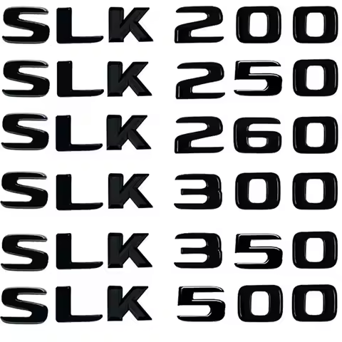 3D ABS Car Rear Trunk Letter Emblem Badge Decals Sticker For Mercedes Benz SLK63 R170 R171 4MATIC SL