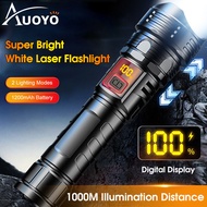 Outtobe Đèn pin ngoài trời siêu trắng sáng ánh sáng mạnh đèn pin laze Đèn pin đa năng cầm tay Thu ph