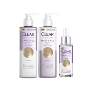 CLEAR เซ็ตดูเเลผมร่วง ล็อครากผผม เพิ่มผมหนาขึ้น 3 STEP [แชมพู ครีมนวด เซรั่มบำรุงผม]