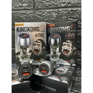 WEKOME KINGKONG WP-C53 Car Charger 48W Dual Port PD Fast Charging USB A + Type-C Car Charger