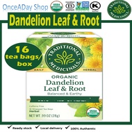 Traditional Medicinals, Organic Dandelion Leaf & Root Tea, Herbal Tea, Caffeine Free, 16 Wrapped Tea