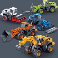 Kids Inertia Engineering Toy Set - Boys Excavator, Dozer, Roller & Forklift with Construction Play