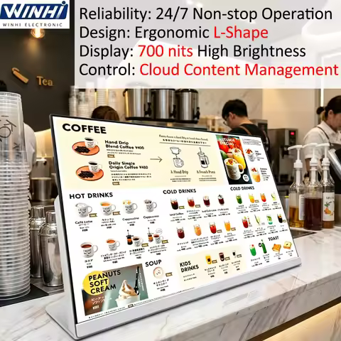 21.5 23.8 27" Desktop L Shape Android PC Tablet TV Digital Signage Electronic Menu Board Touch Scree