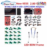 Newly KESS 2.80 V5.017 EU Red Online K-tag 2.25 V7.020  OBD2 Auto Manager Tuning Kit K-tag 7.020 4 L
