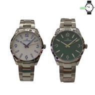 J.Bovier Silver Stainless Steel Band Sapphire Glass Unisex Watch