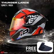 ID HELMET รุ่น QUANTUM  2,290.- มอเตอร์ไซค์ Motorcycle a Thunder lance ฟ้า XL
