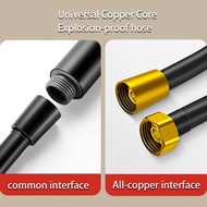 Black bathroom shower hose fitting soft PVC bathroom hose