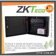 ZKTeco 4 Door Network Access Controller with Time Attendance Panel + Metal Box + Power Supply INBIO-460