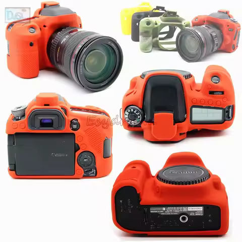 Rubber Silicon Case Body Cover Protector Soft Frame Housing for Canon EOS 80D Camera
