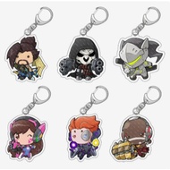 Overwatch OW DVA Gabriel Keys Game Keychain Transparent Acrylic Keychain