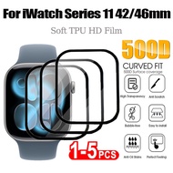 Soft Film for iWatch Series 11 46mm 42mm Full Cover Film Screen Protector for iWatch Series 11 No Gl