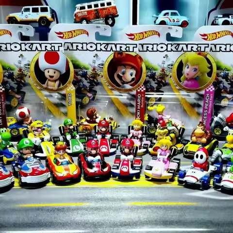 New Original Hot Wheels The Super Mario Bros Movie Kart Wario Luigi Plumber Van Koopa Troopa Toad Do